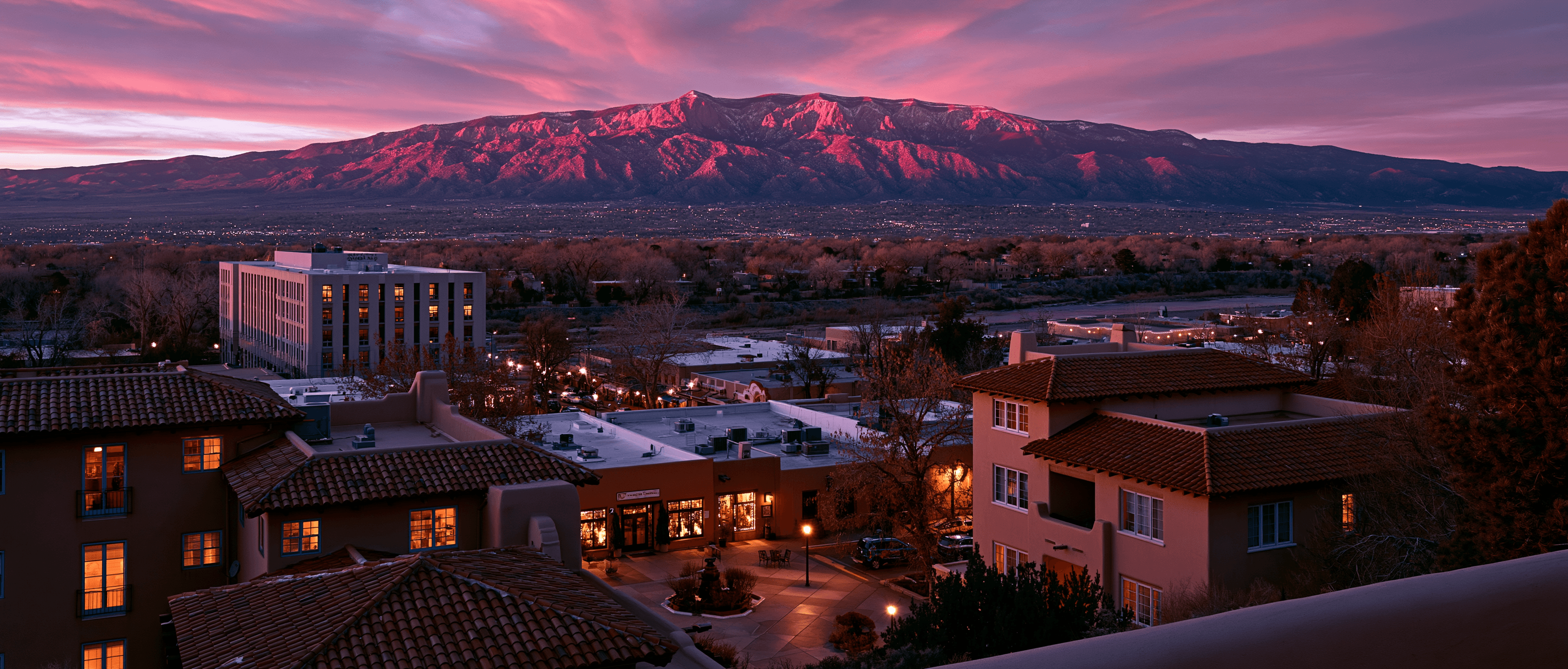 Albuquerque Latin dance scene at twilight
