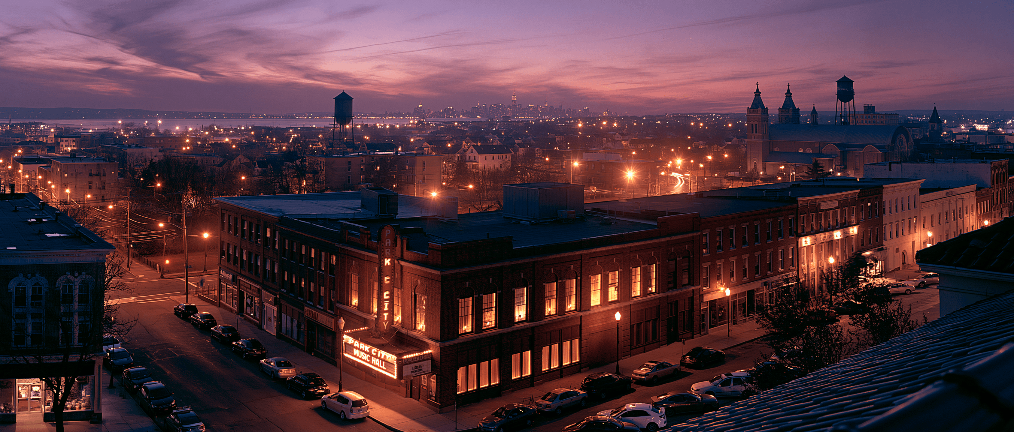 Bridgeport Latin dance scene at twilight