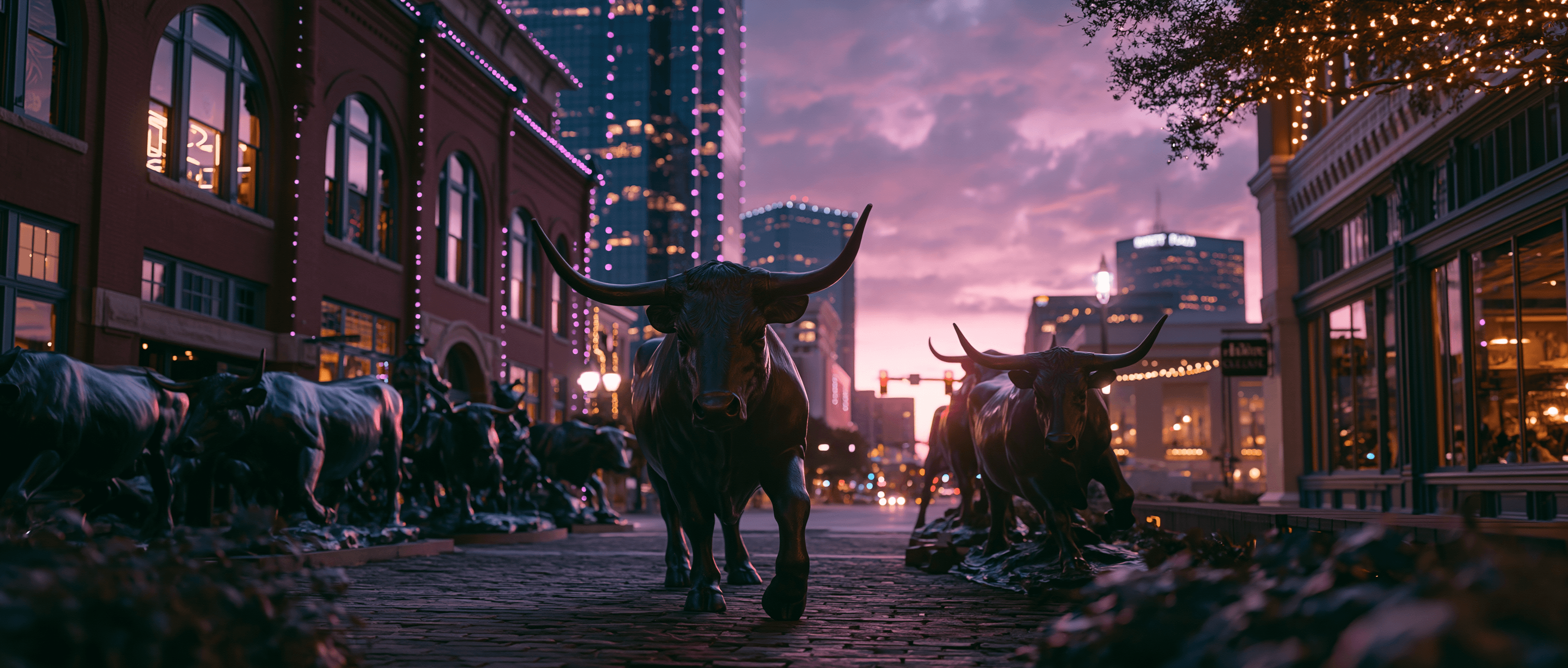 Fort Worth Latin dance scene at twilight