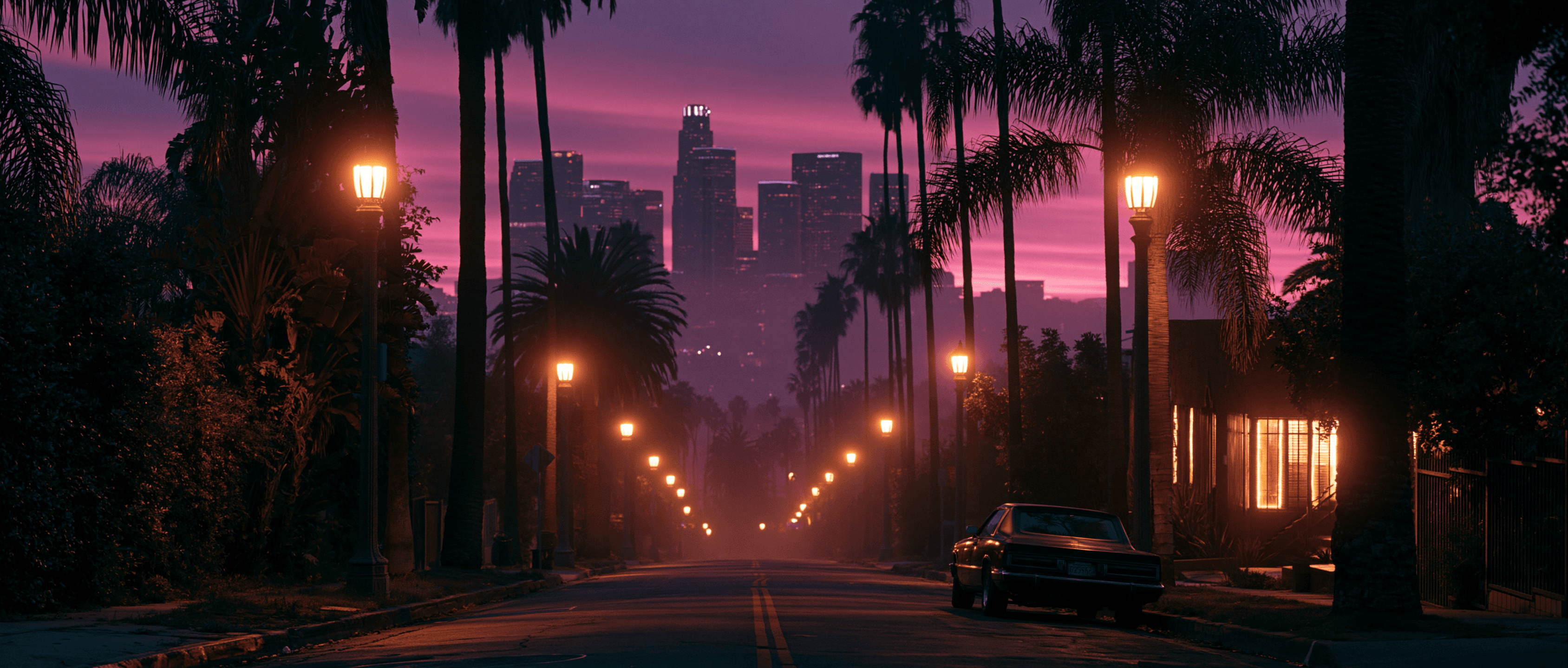 Los Angeles Latin dance scene at twilight