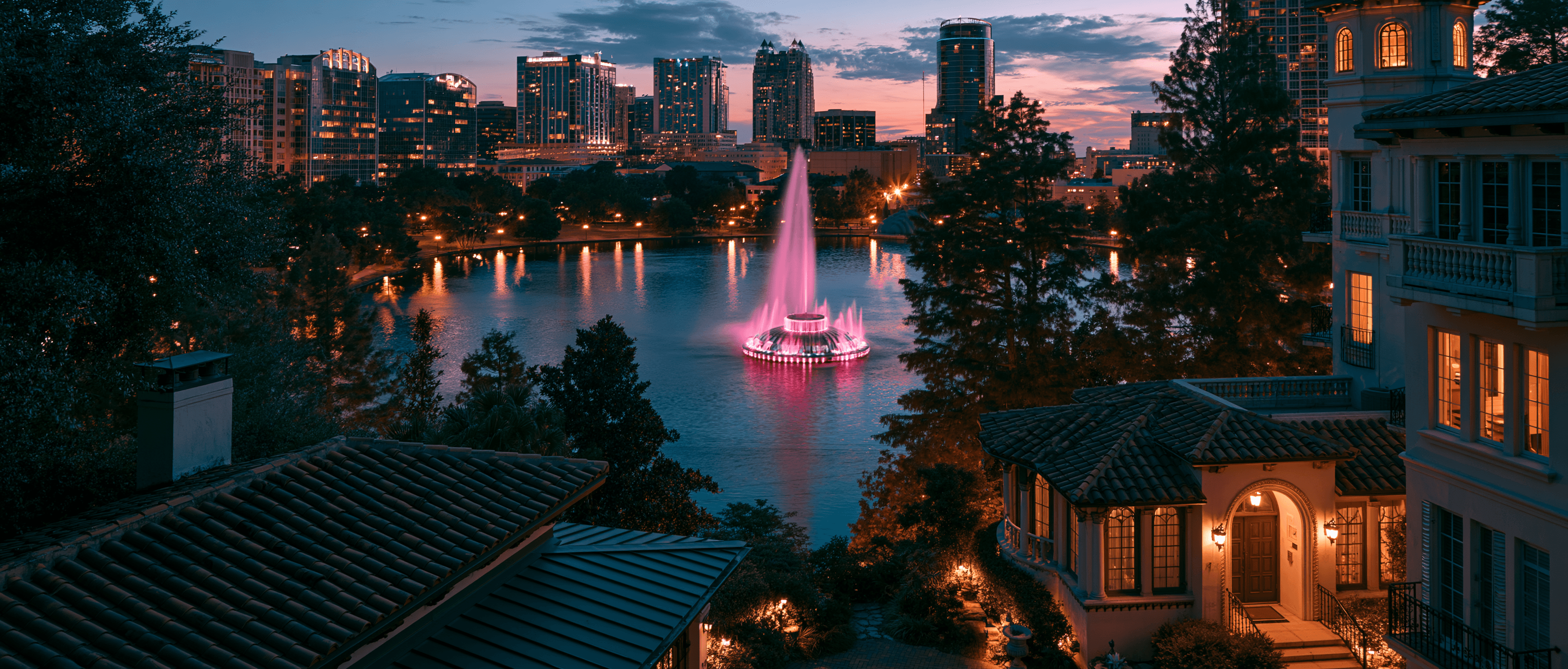 Orlando Latin dance scene at twilight