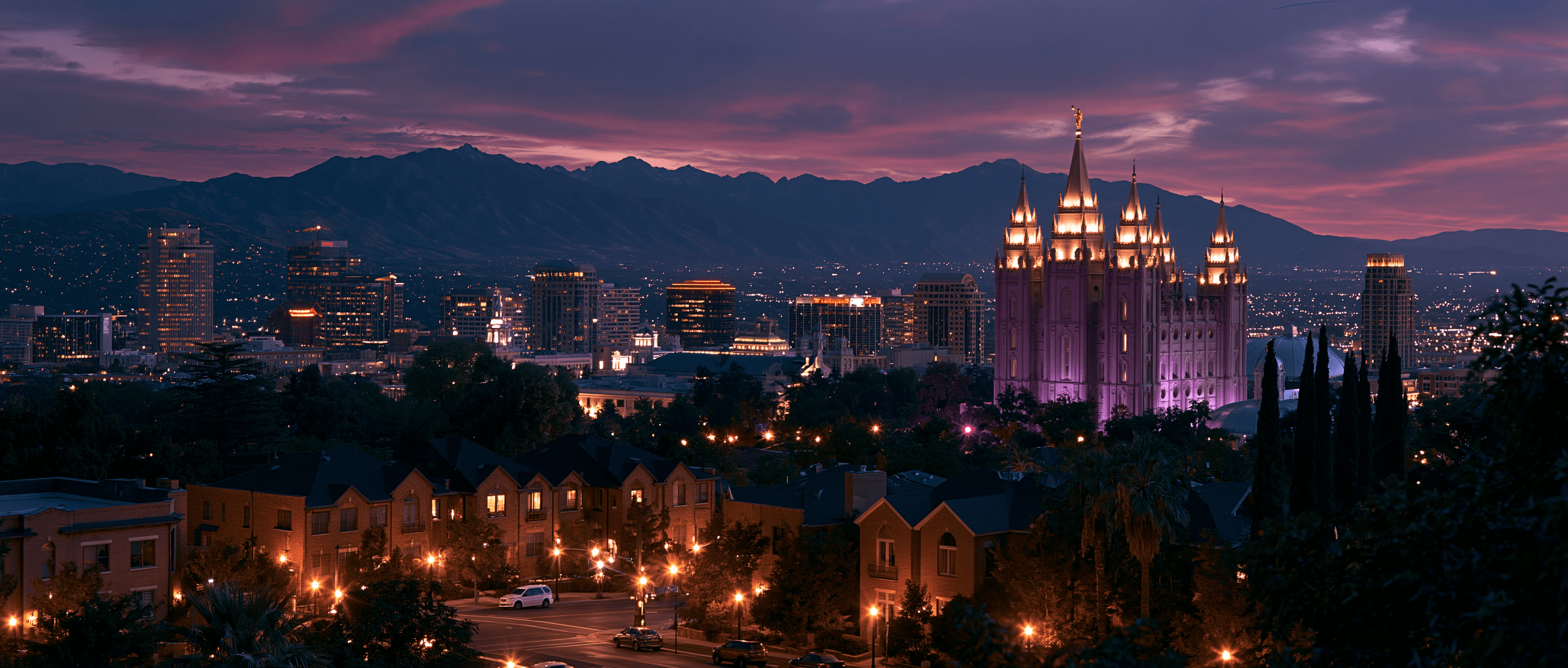 Salt Lake City Latin dance scene at twilight
