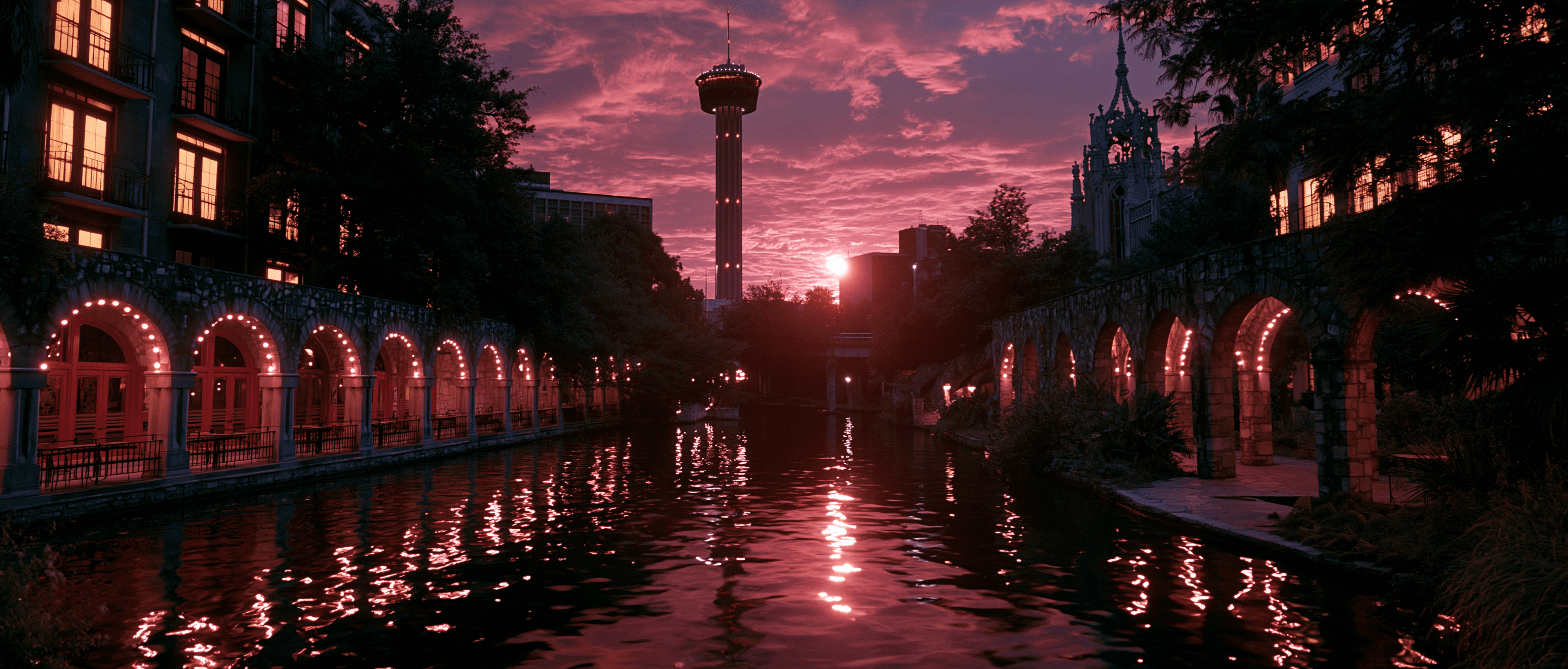 San Antonio Latin dance scene at twilight