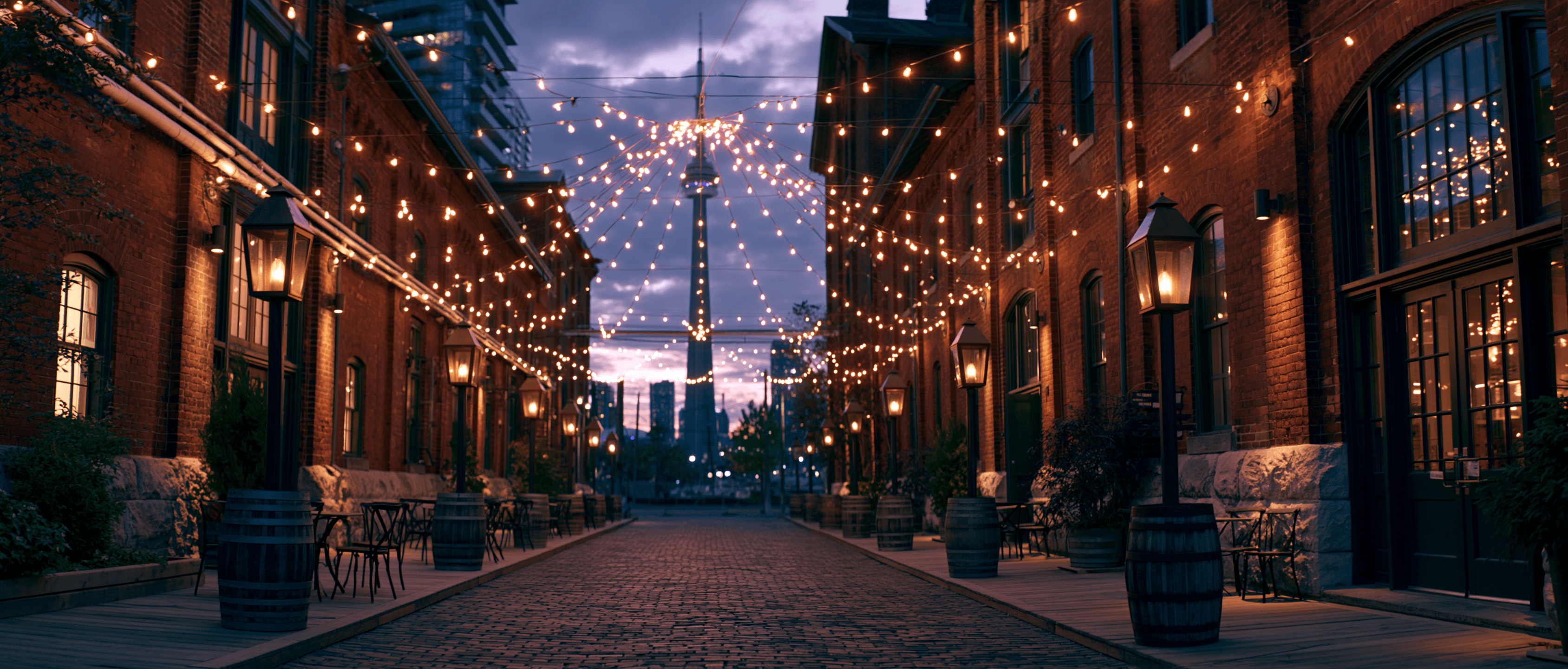 Toronto Latin dance scene at twilight