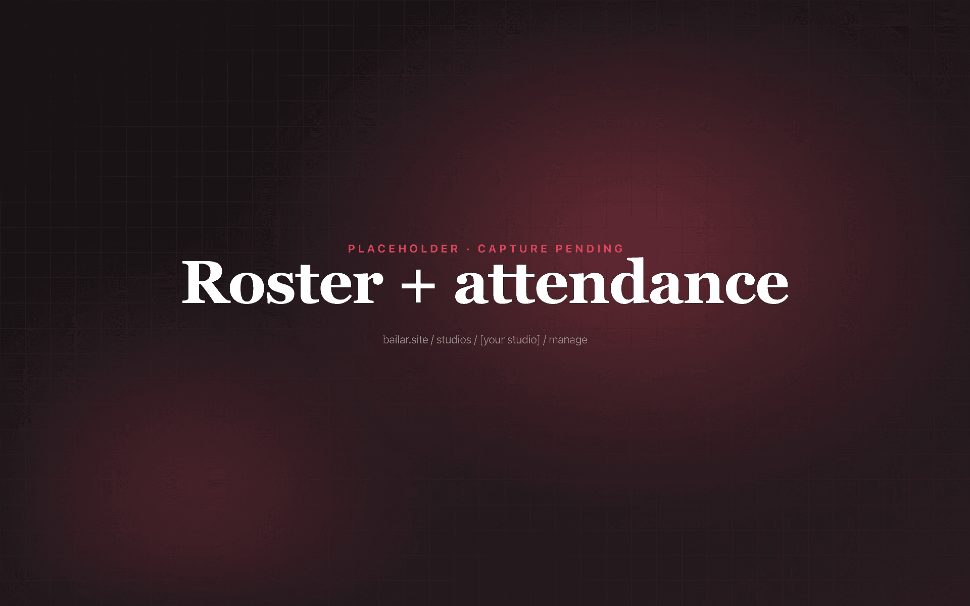 Class detail page showing the enrollment roster, capacity, waitlist, and attendance check-in