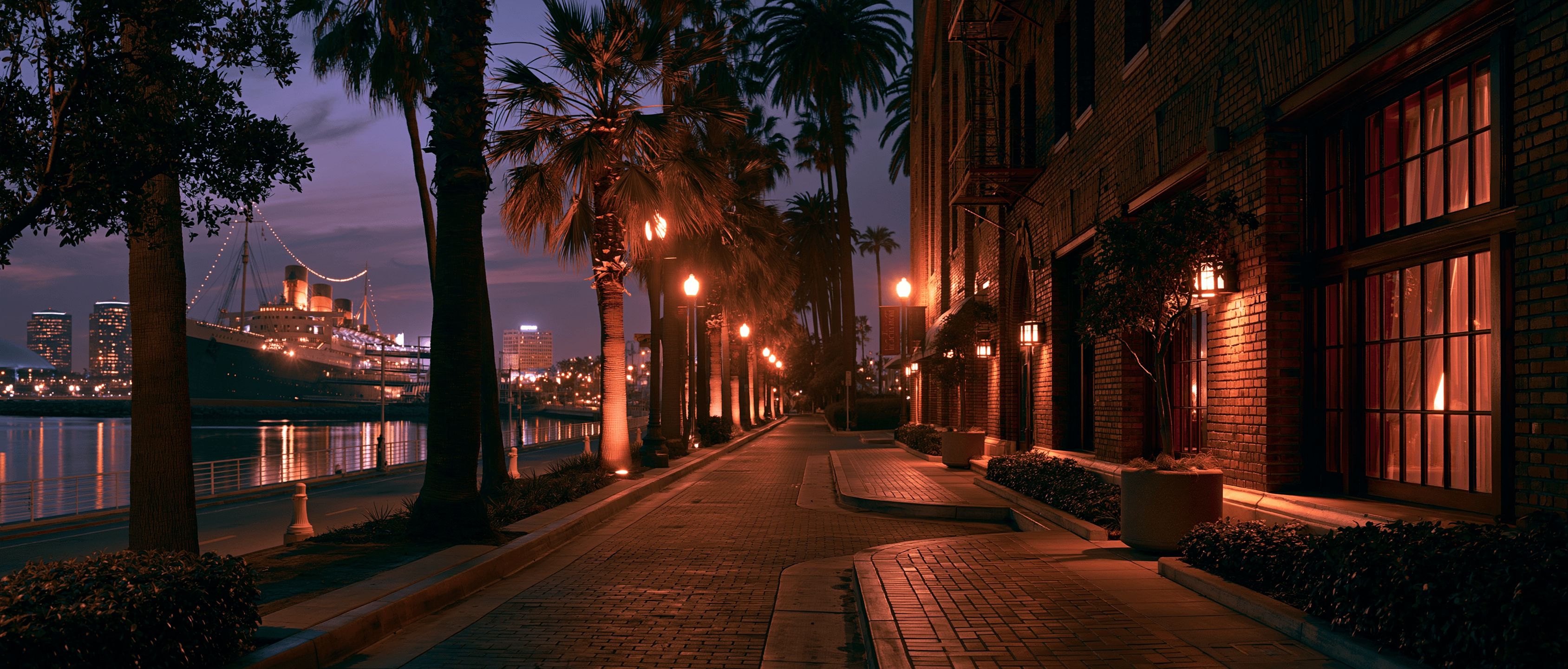 Long Beach Latin dance scene at twilight