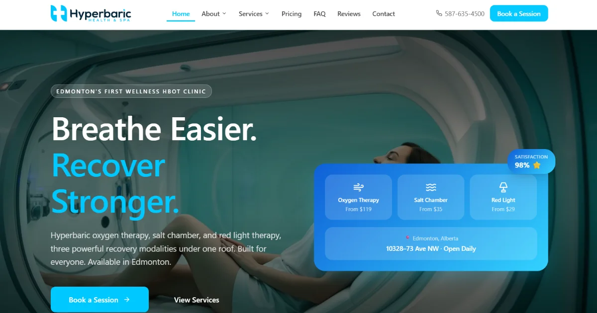 Hyperbaric Health & Spa. Edmonton